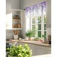 thumbnail image 3 of Summer Purple Eucalyptus Kitchen Valances for Windows Rustic Watercolor Leaves Floral Valance Curtains&nbsp; for Kitchen /Living Room/Bedroom/ Bathroom Decor, 42"x12 " ,Rod Pocket 1 Panel,, 3 of 7