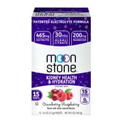 Moonstone Nutrition Cranberry Raspberry Powder Packets for Kidney Support, 15 pack