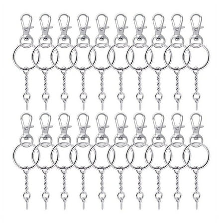 50 Pieces Swivel Clasps Lanyard Snap Hook with 11mm Screw Eye Pins