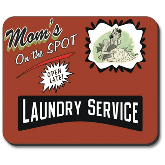 Art Plates brand Mouse Pad - Mom's Laundry Service