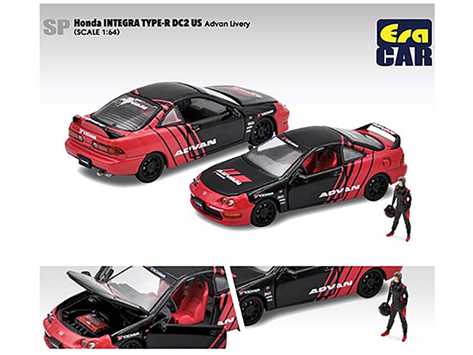 Diecast Honda Integra Type-R DC2 US Black and Red Diecast Honda Integra Type-R DC2 US Black and Red