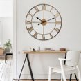 thumbnail image 5 of Reloj de pared, reloj numérico retro de metal, relojes de pared redondos modernos de 40 cm, casi silenciosos, fáciles de leer para sala de estar/hogar/cocina/dormitorio/oficina/decoración escolar, 5 of 5