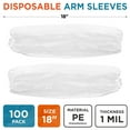 thumbnail image 2 of Clear Disposable Arm Sleeves, 100 Pack, 18 Inches, Unisex Adult, Clear, 1 Mil Polyethylene, 2 of 8