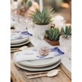 thumbnail image 5 of Modern Blue Cloth Napkins Set of 4 Reusable Dinner Napkins, Gradient Floral Abstract Bohemian White Cocktail Napkin Washable Table Napkins for Wedding/Holiday Party/Baby Shower 20"x20", 5 of 7