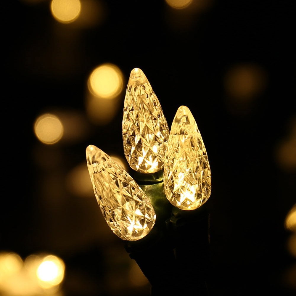 Faceted C5 Led Christmas Lights 70 Led 1725ft Mini String Lights