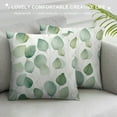thumbnail image 3 of COMIO  Sage Green Leaf Throw Pillow Covers Eucalyptus Floral Decorative Square Pillow Case Cushion Cover for Couch/Bed/Car, 3 of 5