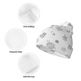 thumbnail image 3 of Lsque Hand Drawn Turtle Pattern Knitted Beanie, Unisex Winter Hat, Knit Hat Winter Beanies Thick Fisherman Beanies Cuffed Plain Skull Caps, 3 of 6