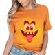 thumbnail image 5 of Tops de Ajuste Suelto para las Mujeres Sudadera Casual Impresa Manga Corta Cuello Redondo Superior, Poliéster, 5 of 8