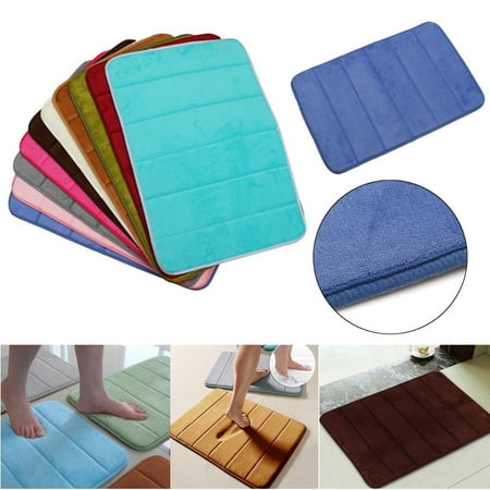 24"x16" memory foam rug bath mat bathroom bedroom non-slip mats