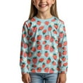 thumbnail image 2 of DISNIMO Strawberry Flower Shirts Long Sleeve Girls Tee Shirts Soft T Shirts for Girls Long Sleeve Tops for Kids T Shirt for Girls Age 3-4 Long Sleeve Crew Neck Shirts for Kids Fall Shirt, 2 of 7