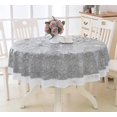 thumbnail image 1 of Round Vinyl Lace Tablecloth Waterproof Pvc Plastic Tablecloth, 1 of 1