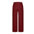 thumbnail image 6 of LYEAA Red Cargo Pants for Women Baggy SweatPants Plus Size with Pockets High Waist Solid Color Athletic Bottoms Trousers, 6 of 7
