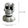 thumbnail image 2 of Halloween Decorations, Spinning Resin Pumpkin Ghost Figurine, Cute Rotating Desktop Ornament with Skull, Funny Holiday Party Home Office Table Centerpiece Gift, 2 of 7