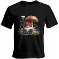 thumbnail image 1 of Camisetas informales de manga corta con estampado de gnomo rojo para hombre, 1 of 8