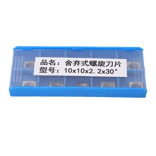 10 insertos de carburo de 4 filos para torneado de carpintería CNC, cuchillas de repuesto de 10 x 10 mm.