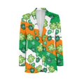 thumbnail image 5 of Uorisanigo Suit Jacket for Men Size XS Lightweight Blazer Suit Jackets Regular Fit Sport Coat Jacket Breathable Daily Blazer Mens St Patrick Day Outfits, St. Patricks Shamrock, 5 of 6