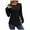 Black, variant on Women Fashion Casual T Shirt Leopard Printing Packet Long Sleeve Crew Neck Top Blouse Womens Long Top Running Tops T Shirt Women Pack Women Shirts with Womens Summer Tops Long Sleeve Women