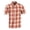 Earth Red, variant on Plaid Short Sleeve Button Up Shirt Indigo XL