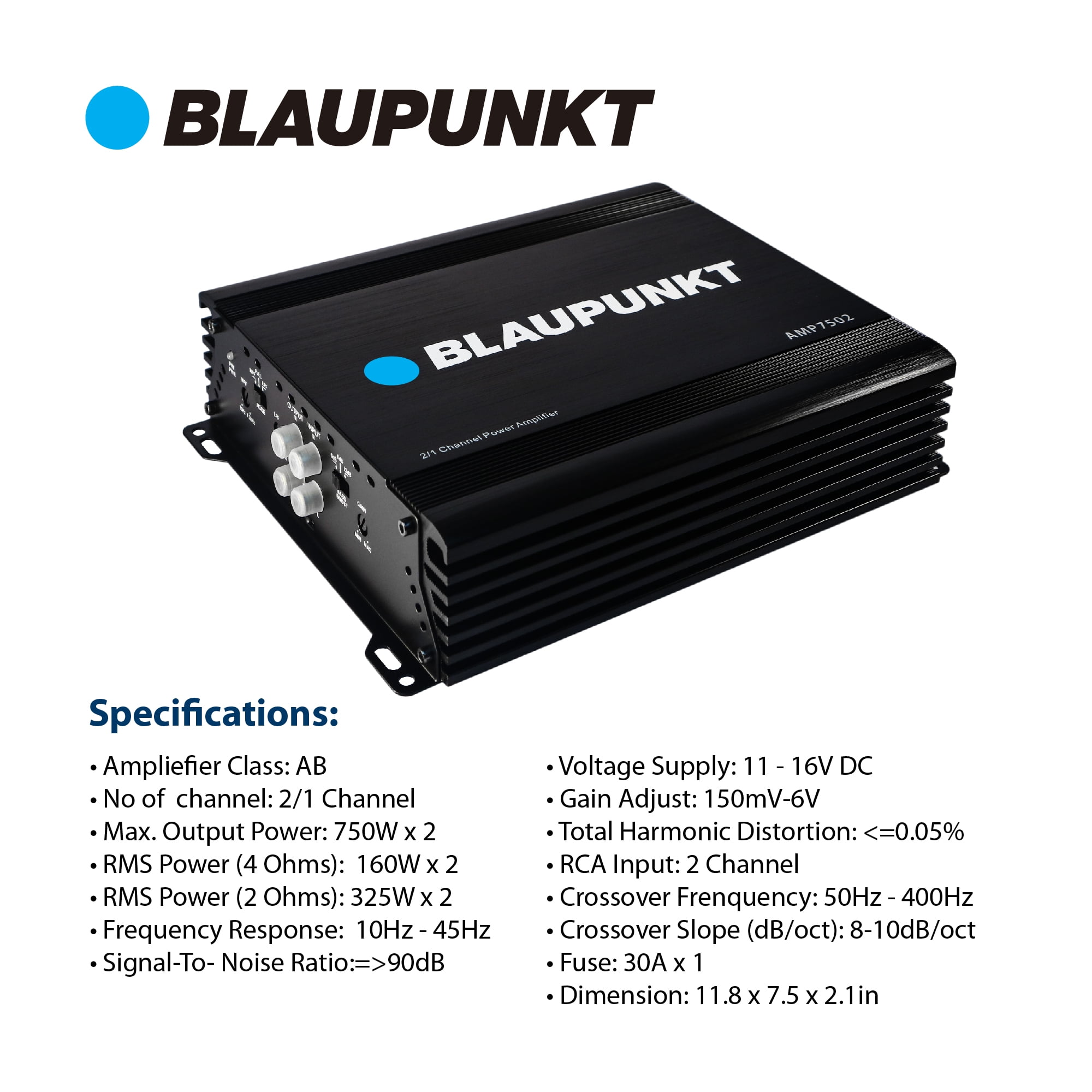 Blaupunkt 1500W 1-Channel Monoblock Amplifier