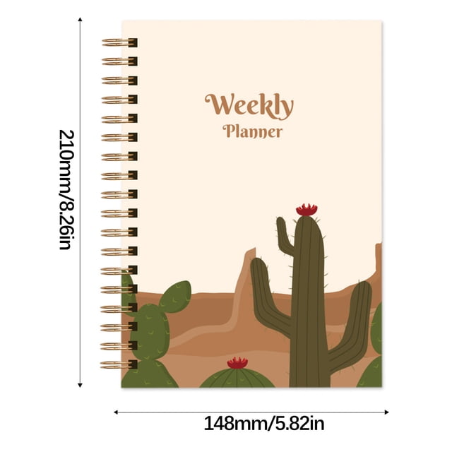 Halloween Skeletons Weekly Schedule Book Hard Case Notebook A5 Coil Book Elastic Notebook