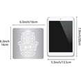 thumbnail image 2 of 6.3 Hamsa Hand Stainless Steel Stencils Lotus Yoga Journal Metal Stencil Mandala Hand Eyes Flower, 2 of 7