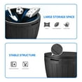 thumbnail image 6 of Dextrus 33 Gallon Waterproof Resin Outdoor Deck Box, Lightweight Round Storage Box for Patio Furniture, Cushions, Pool Accessories, and Toys, Easy Assembly - Black, 6 of 6