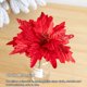 thumbnail image 5 of Moyic 2 piezas 25cm brillo Poinsettia de árbol de Navidad Navidad flores artificiales de franela fiesta foto Prop vacaciones Decoración del hogar Rojo, 5 of 6