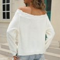 thumbnail image 5 of Oversized Sweaters for Women Fall Clothes 2023 Autumn Winter Women's Pink Sweater Elegant Off Shoulder Knitted Sweater for A Look, 5 of 7