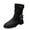 Black, variant on Fesfesfes Faux-Leather Boots for Women Winter Boots For Women Shoes Low-Heel Comfortable Outdoor Non-Slip Outdoor Mid-Calf Boots 6(37)