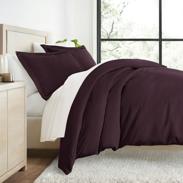 Ultra Suave y Transpirable - Juego de Funda Nórdica - Ropa de Cama Morada King/Cal-King de Comfort Canopy
