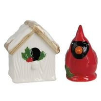 LANG Cardinal Birdhouse Set (2200001) SALT & PEPPER SHAKERS, Small, MULTI
