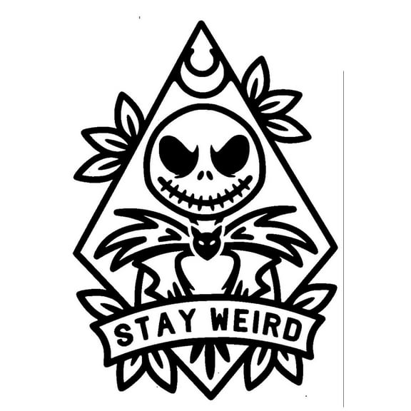 Stay Weird 6 Inch Vinyl Car Decal – Fun, Inspirational Quote Sticker for Truck, Car, Tumbler, Cup, Laptop, Decor, Locker, Table, Window