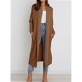 thumbnail image 4 of Womens Casual Long Cardigan Long Sleeve Open Front Sweater Coat Outerwear, 4 of 4