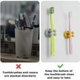 thumbnail image 4 of ShenMo Adhesive Silicone Toothbrush Holder - 6Pcs Multi-Function Waterproof Wall Mounted Single Hook for Hanging Tooth Brushing, Utility Plug Holder for Bathroom Kitchen Living Room Office, Green, 4 of 7