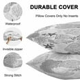 thumbnail image 6 of Outdoor Waterproof Pillow Covers Pack of 2, Coral Sea Snail Starfish Grey Black Costal Pattern Decorative Throw Pillowcases Cushion Covers for Garden Patio Tent Sofa Couch, 26x26 inch, 6 of 8