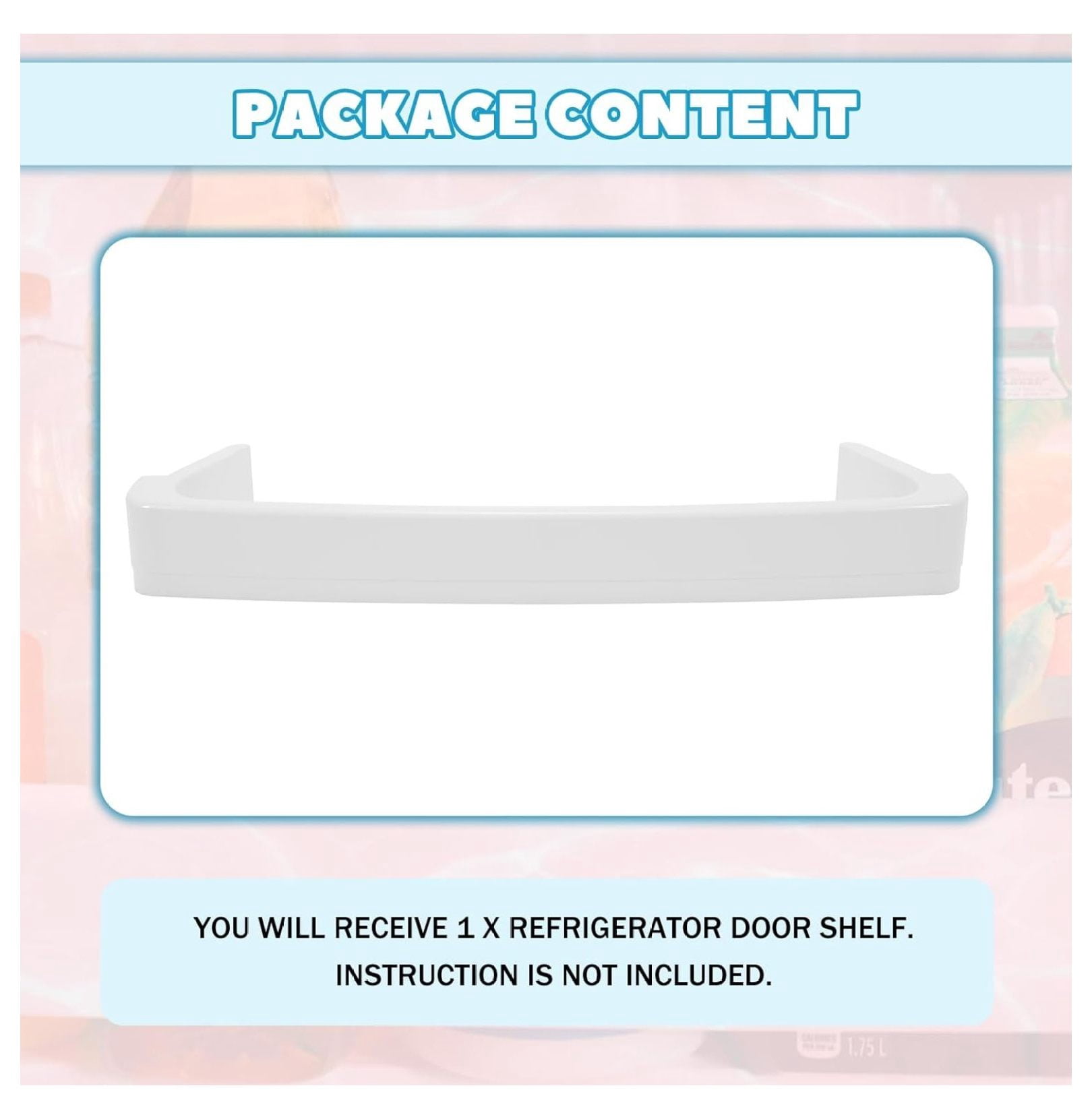 WR17X11889 Replacement Refrigerator Door Shelf Compatible with Refrigerator FreshFood Door Retaining Bar Shelf Replacement for 1169732 AH964507 EA964507 PS964507