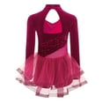 thumbnail image 4 of TSSOE Toddler Girls Sparkly Tutu Skirted Leotard Ballet Dance Dress Figure Skating Competition Hot Pink 6, 4 of 7