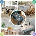 thumbnail image 4 of Pioneer Flower Floral Print Pattern Rectangle Tablecloth 60"x84",Waterproof Polyester Rectangle Table Cloth, Wipeable Spillproof Polyester Tablecloth for Dining, Camping, Indoor and Outdoor, 4 of 5