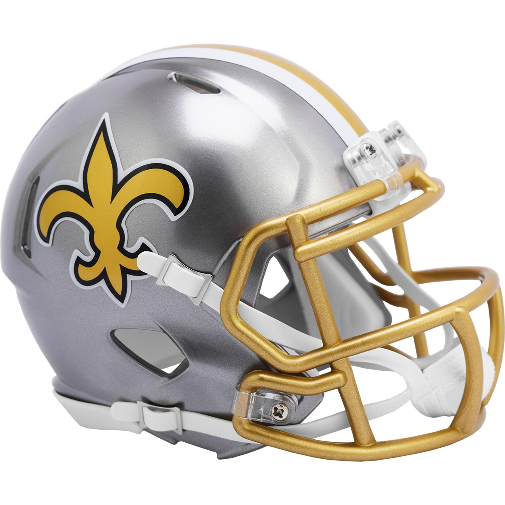 New Orleans Saints Unsigned Riddell FLASH Alternate Revolution Speed Mini  Football Helmet 