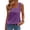 Purple #008, variant on Summer Women's Wide Strap Square Neck Sleeveless Loose Fit Tank Top, Camel XL