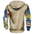 thumbnail image 4 of Men’s Sweatshirts Long Sleeve Pullover Patchwork Printed Hoodie Casual Drawstring Hoody Top, 4 of 5