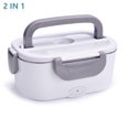 thumbnail image 1 of 220V 110V 12V 24V Dual Use Home Car Electric Heating Lunch Box Leakproof Portable Food Warmer Heated Container Stainless Steel Lunch Box US Plug and Car Plug, 1 of 6