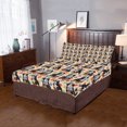 thumbnail image 1 of Rainbow Paw Print Bernedoodle Dogs Blue 3-Piece Bedding Set, 1 of 5