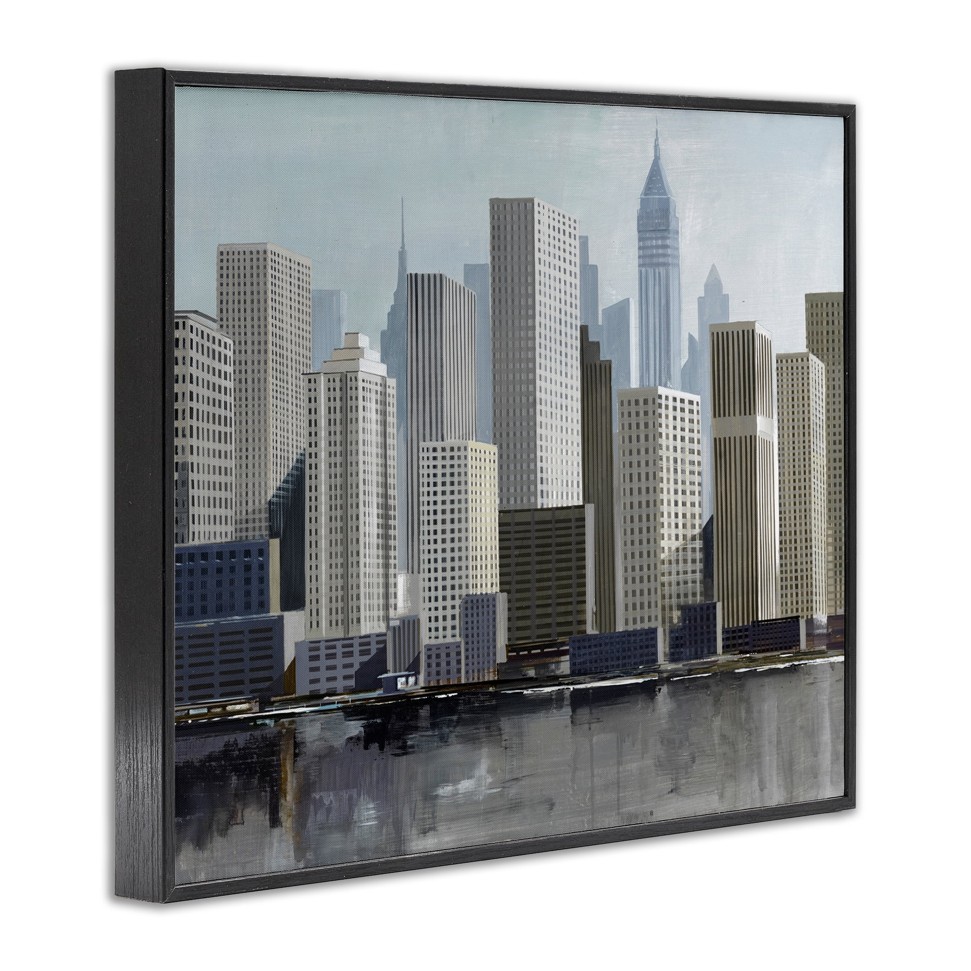 Stupell Industries New York City Sans Bridge Black Framed Giclee Art, design by Lorenzo Collective