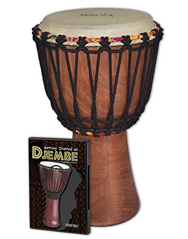 Tycoon 8 Rope Tuned Djembe Starter Kit w/ Getting Started on Djembe DVD