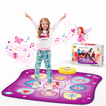 EACOPOL Dance Mat for Kids, Light-Up Dance Pad, Music Dance Game with LED, Interactive Toy Gifts for Girls Ages 3–12, Christmas & Birthday Gift (Purple)