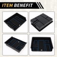 thumbnail image 6 of Unique Bargains Full Center Console Organizer Tray for Chevy Silverado for GMC Sierra 2500 3500 HD 2015-2019 Armrest Storage Box Insert Tray Full Console w/Bucket Seats ONLY Plastic Black Blue, 6 of 6
