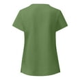 thumbnail image 4 of Njoeus Womens Scrub Tops Trendy Printed Work Uniform T-Shirt V Neck Short Sleeve Nurse Tops Loose Blouse with Pocket, 4 of 4