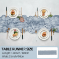 thumbnail image 2 of Elegant 120-Inch Boho Rustic Gauze Table Runner for Weddings, Bridal Showers, Baby Showers, Birthday Parties, and Easter Table Decorations, 2 of 7