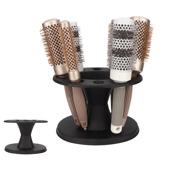 More Stable Hair Brush Holder, 8 Holes Hair Brush Shelf, Hair Salon Shop Salon Shop Home Salon Tools For Professional Stylist Black